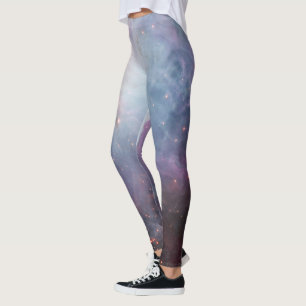 Nebula Orion Astronomisch blau-braune beige Sterne Leggings