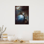 Nebula Orion Astronomisch blau-braune beige Sterne Poster (Küche)