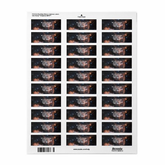 Nebula Outer Space Astronomie Labels (Vorne)