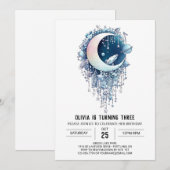 Nebula Outerspace Stars Digitaler Geburtstag Einladung (Vorne/Hinten)