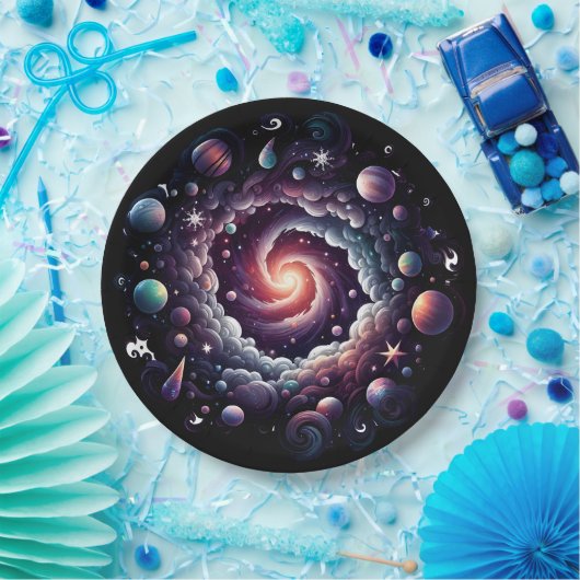 Nebula-Papierplatte | Feierlichkeiten zum kosmisch Pappteller (Party)