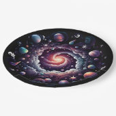Nebula-Papierplatte | Feierlichkeiten zum kosmisch Pappteller (Schrägansicht)