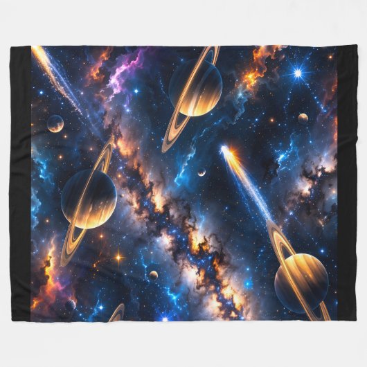Nebula premium fleece blanket (Vorderseite (Horizontal))