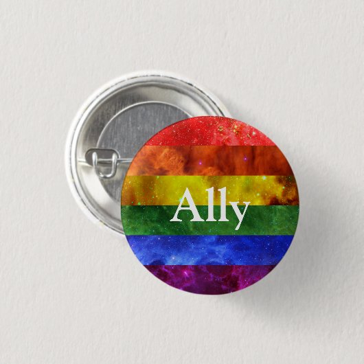 Nebula Pride Badge Ally Button (Vorne & Hinten)