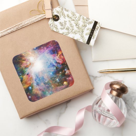Nebula Quadratischer Aufkleber (Schenken)