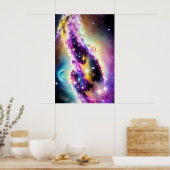 Nebula Roaring Lila bei kosmischem galaktischem Er Poster (Küche)