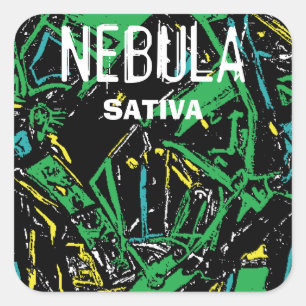 NEBULA SATIVA QUADRATISCHER AUFKLEBER