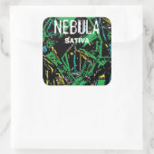 NEBULA SATIVA QUADRATISCHER AUFKLEBER (Tasche)