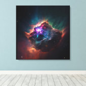 Nebula, Space Canvas Print Leinwanddruck (Insitu (Holzboden))