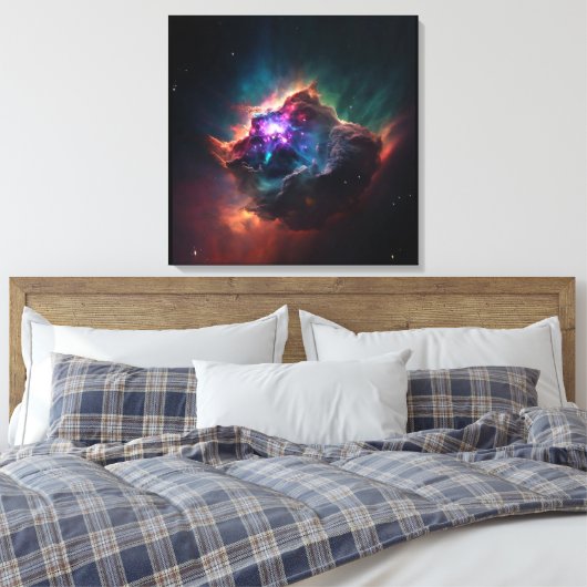 Nebula, Space Canvas Print Leinwanddruck (Insitu (Schlafzimmer))