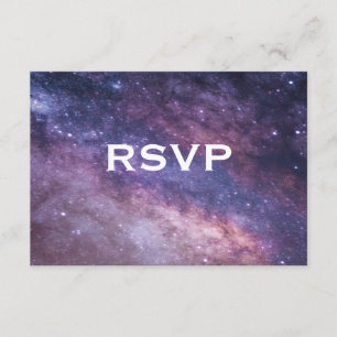 Nebula Space Cosmos Hochzeit RSVP Karte