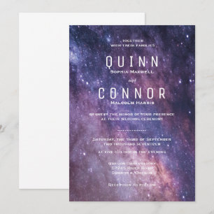 Nebula Space Cosmos Hochzeits-Einladung Einladung