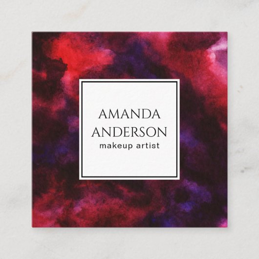 Nebula Square-Visitenkarte Quadratische Visitenkarte (Vorderseite)