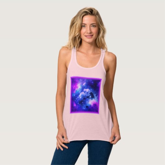 "Nebula Stars" - Eine Atemberaubende digitale Kuns Tank Top (Vorderseite Vollansicht)