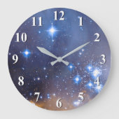 Nebula Stars Galaxy Große Wanduhr (Vorderseite)