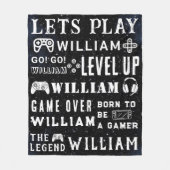 Nebula Stars Gamer-Videospiel Personalisierte Kind Fleecedecke (Vorderseite)