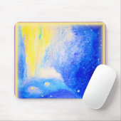 Nebula Sterne Blau, Gelb und Milchweiß. Jetzt kauf Mousepad (Mit Mouse)
