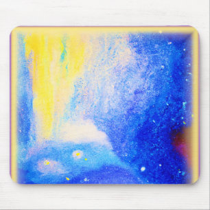 Nebula Sterne Blau, Gelb und Milchweiß. Jetzt kauf Mousepad