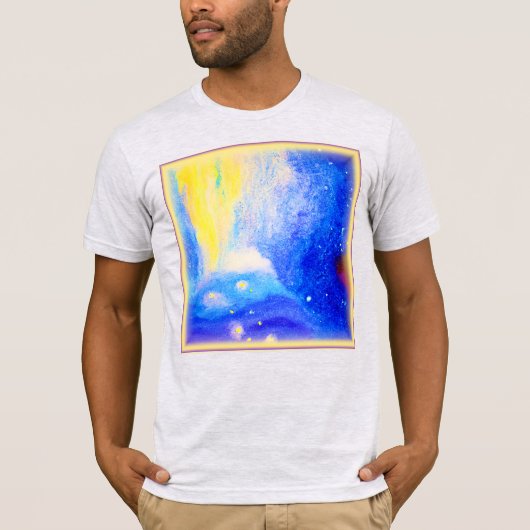 Nebula Sterne Blau, Gelb und Milchweiß. Jetzt kauf T-Shirt (Vorderseite)