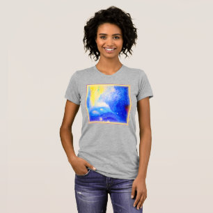 Nebula Sterne Blau, Gelb und Milchweiß. Jetzt kauf T-Shirt