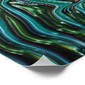 Nebula - Swirbelnde Imitate 3d Metallischer Regenb Poster (Ecke)