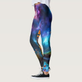 Nebula und biolumineszente Alien Pilze Leggings (Links)