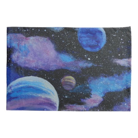 Nebula und Planets Space Pillowcase Kissenbezug (Rückseite)