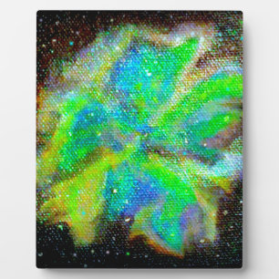 Nebula und Stardust kosmische Raumszene Fotoplatte