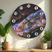 Nebula Veil, Astronomie-Uhr, Hubble / Galaxie Runde Wanduhr