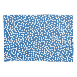 Nebulas Blau mit weißem Schnee-Punkte Kissen Hülle Kissenbezug