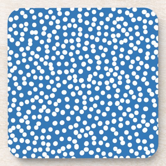 Nebulas Blau mit weißen Schneepunkten Getränkeuntersetzer (Vorderseite)