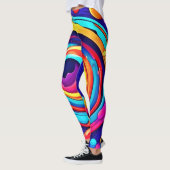 Nebulas farbenfrohe kosmische Vortex Art Leggings (Links)