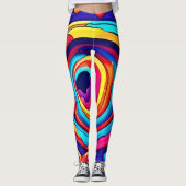 Nebulas farbenfrohe kosmische Vortex Art Leggings (Vorderseite)