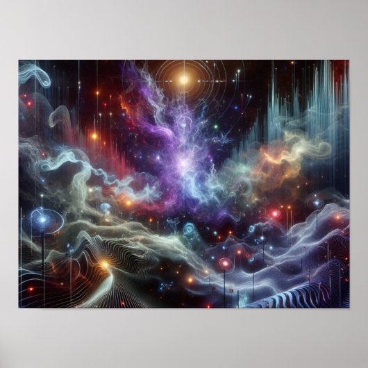 Nebulous Space Signals Sci-fi Space Poster (Vorne)