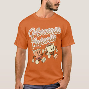 Necesito Cafecito Orange Vintage Spanisch T-Shirt