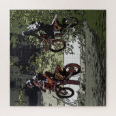 Neck and Neck - Motocross Racers Jigsaw Puzzle (Vertikal)
