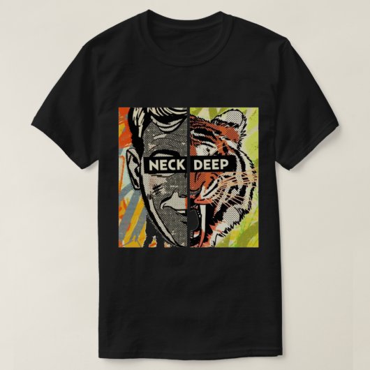 NECK DEEP 06 UND TIGER ART POPULAR 99NAME T-Shirt (Design vorne)