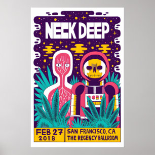 Neck Deep REPRODUKTION Konzertposter Matt  Kunst Poster
