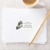 Neck des neuen Adressetiketts aus Holz Adressaufkleber (Insitu)