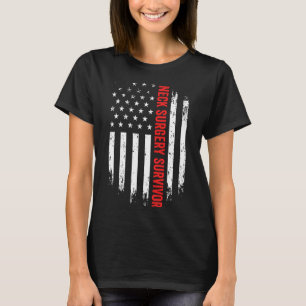Neck Operation Survivor American Flag Erholung Get T-Shirt