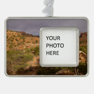 Neck Springs Trail im Canyonlands National Park Rahmen-Ornament Silber