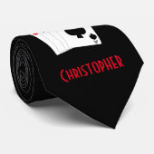 Neck Te Four Aces Design Krawatte (Gerollt)