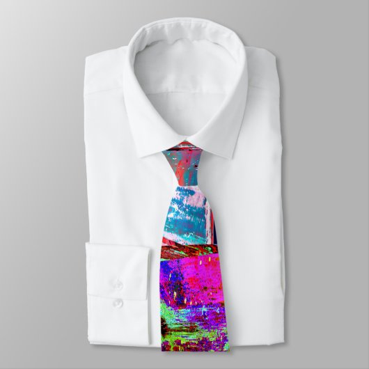 Neck Tie – Abstract Grid Krawatte (Gebunden)