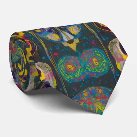 Neck Tie Abstruct Pattern beautiful tie Krawatte (Gerollt)