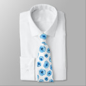 Neck Tie - Blue Poppies Krawatte (Gebunden)