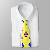 Neck Tie, ein mehrfarbiges Stoffmuster-Design Krawatte (Gebunden)