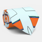 Neck Tie, ein mehrfarbiges Stoffmuster-Design Krawatte (Gerollt)