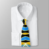 Neck Tie, ein mehrfarbiges Stoffmuster-Design Krawatte (Gebunden)