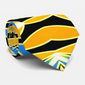 Neck Tie, ein mehrfarbiges Stoffmuster-Design Krawatte (Gerollt)