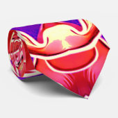 Neck Tie, ein mehrfarbiges Stoffmuster-Design Krawatte (Gerollt)